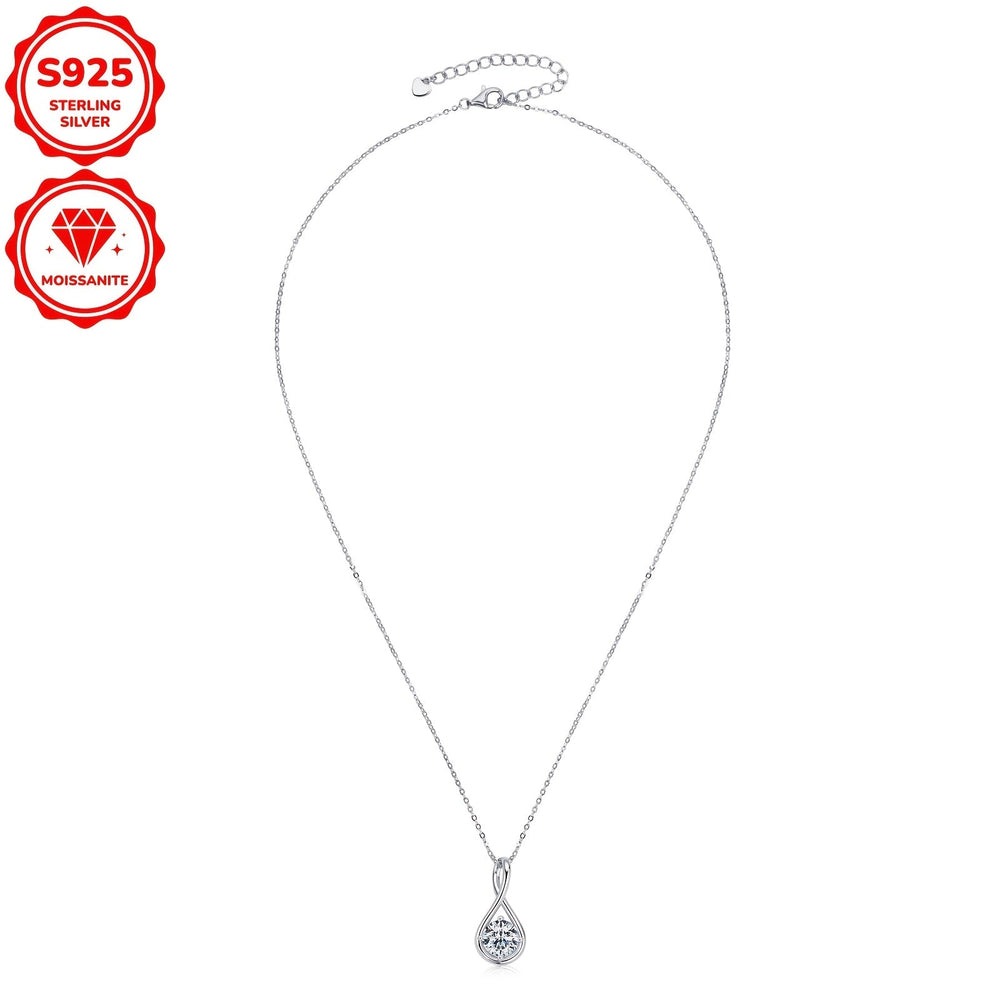 Single Stone Moissanite Pendant Necklace