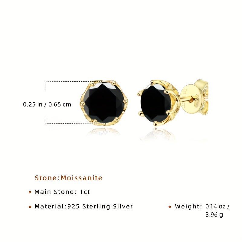 D Color Moissanite Stud Earrings