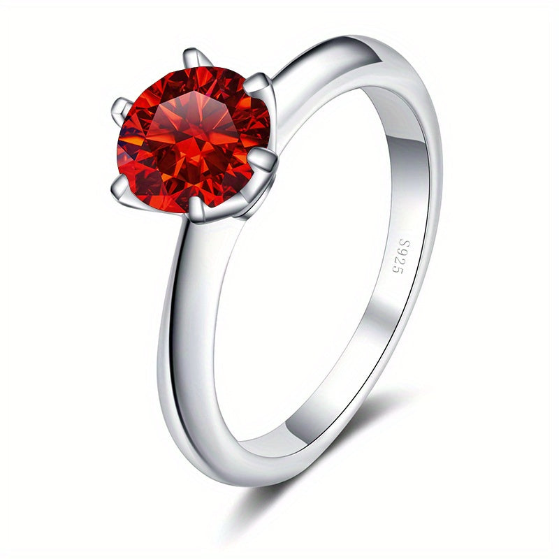 Authentic Moissanite Round Ring