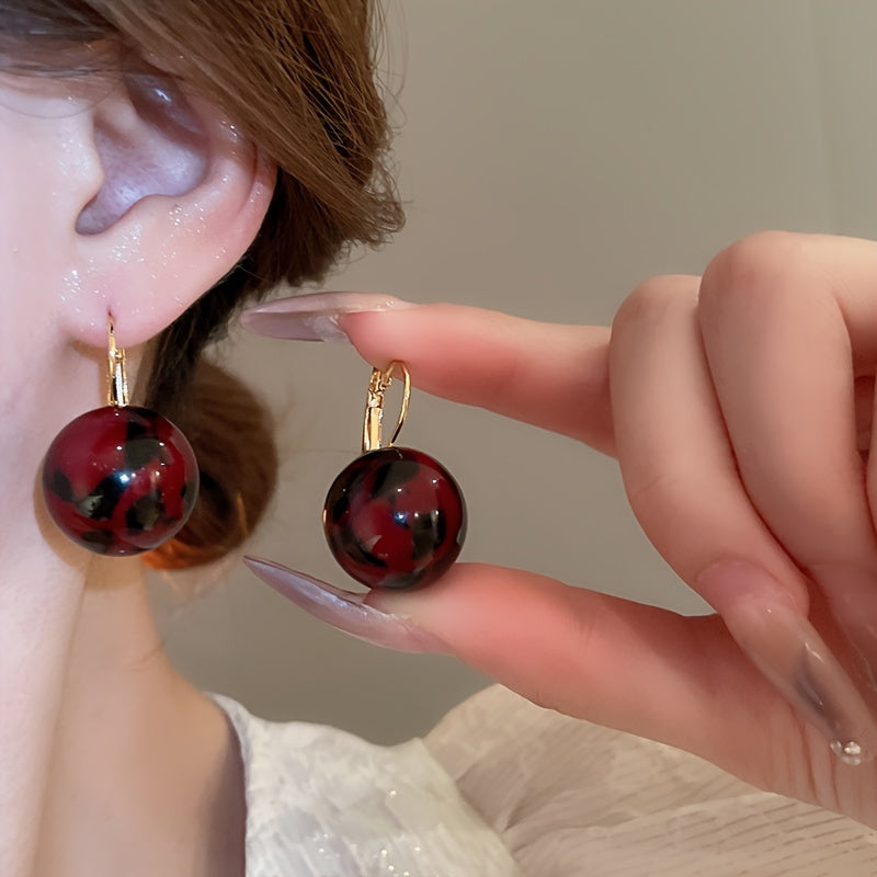 Vintage Resin Dangle Earrings