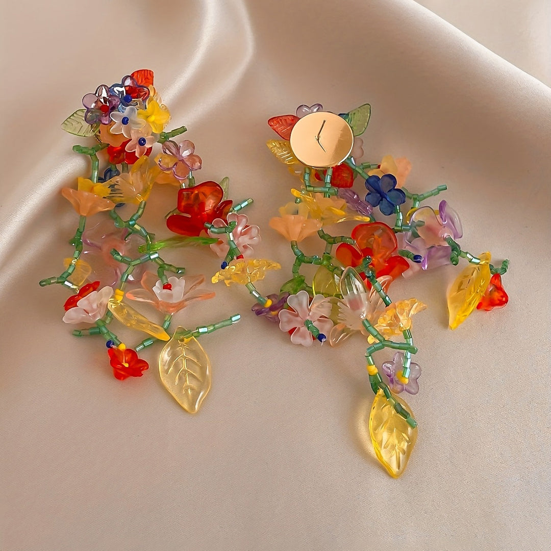 Floral Vine Drop Earrings