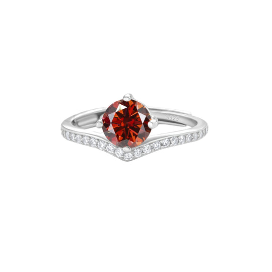 Elegant Round Moissanite Ring