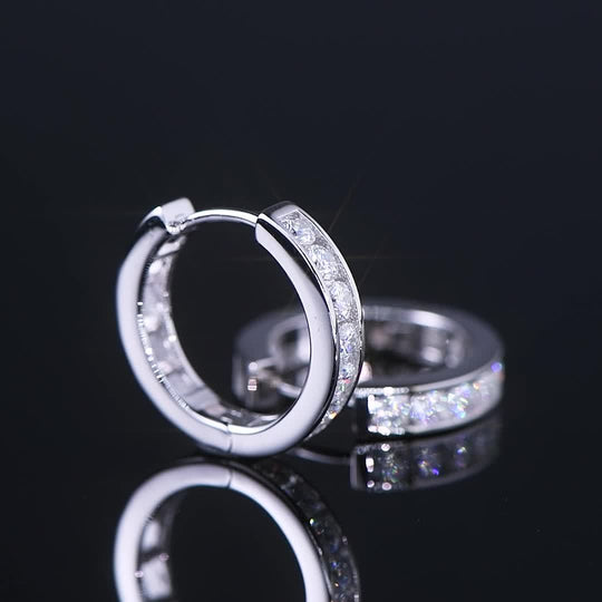 Sterling Silver Moissanite Earrings