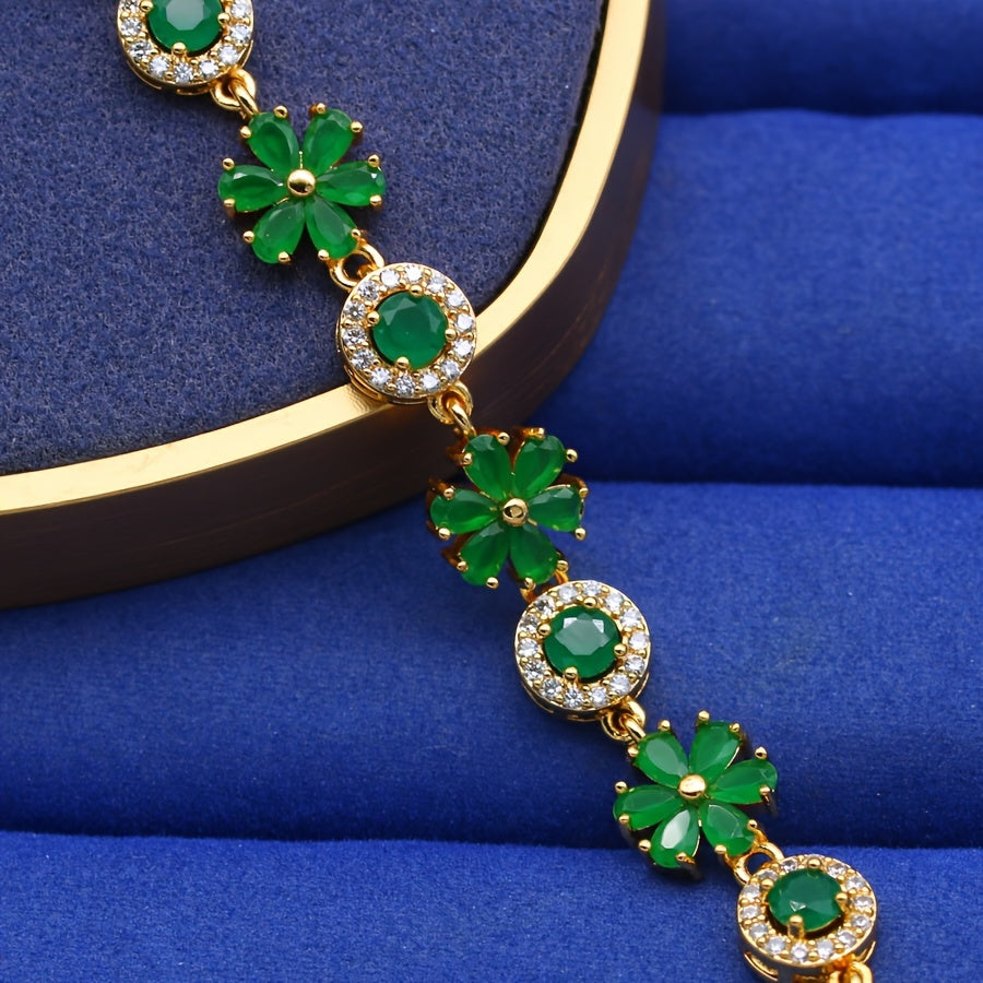 Vintage Elegant Flower Link Chain