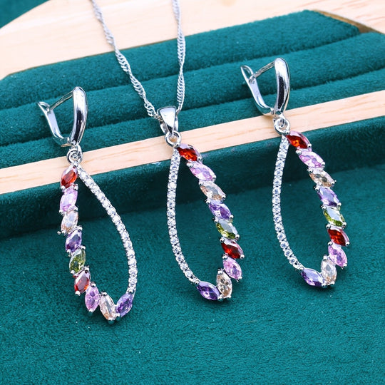 Elegant Synthetic Zirconia Jewelry Set
