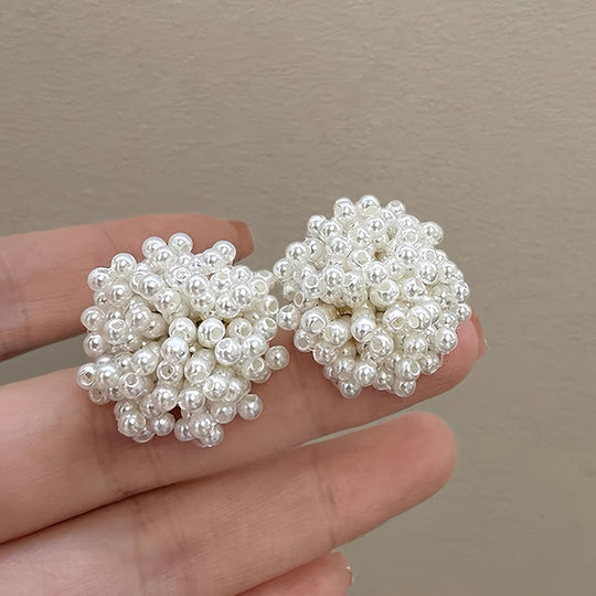 Elegant Faux Pearl Stud Earrings