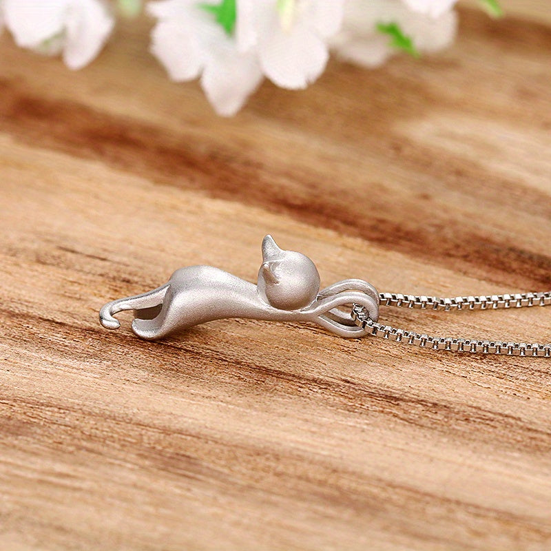 Simple Cute Cat Dangle Necklace