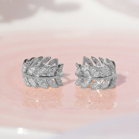 Exquisite Leaf Hoop Earrings