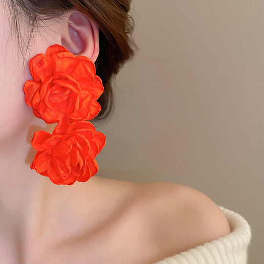 Flower Pendant Earrings