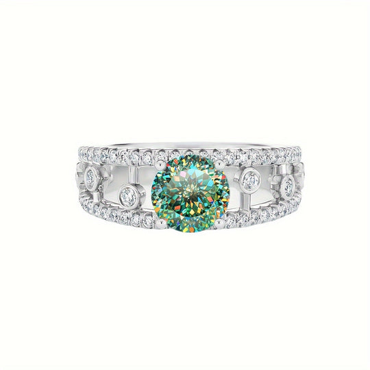 Trendy Moissanite Crown Ring