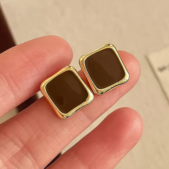 Vintage Elegant Small Square Earrings
