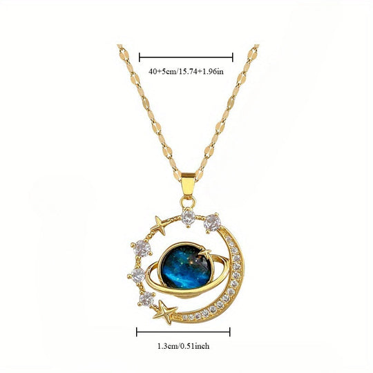 Planet Pendant Necklace