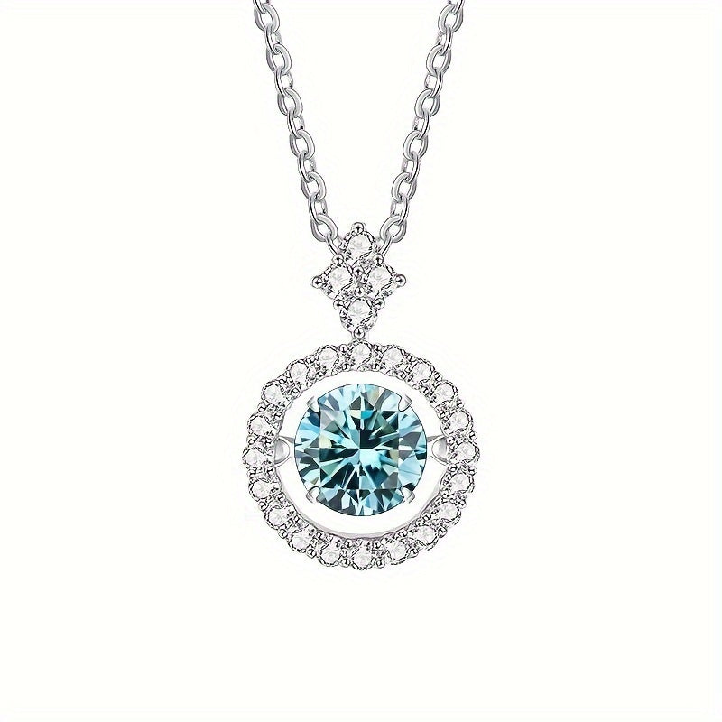 Silver Moissanite Pendant Necklace