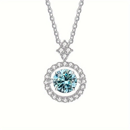 Silver Moissanite Pendant Necklace