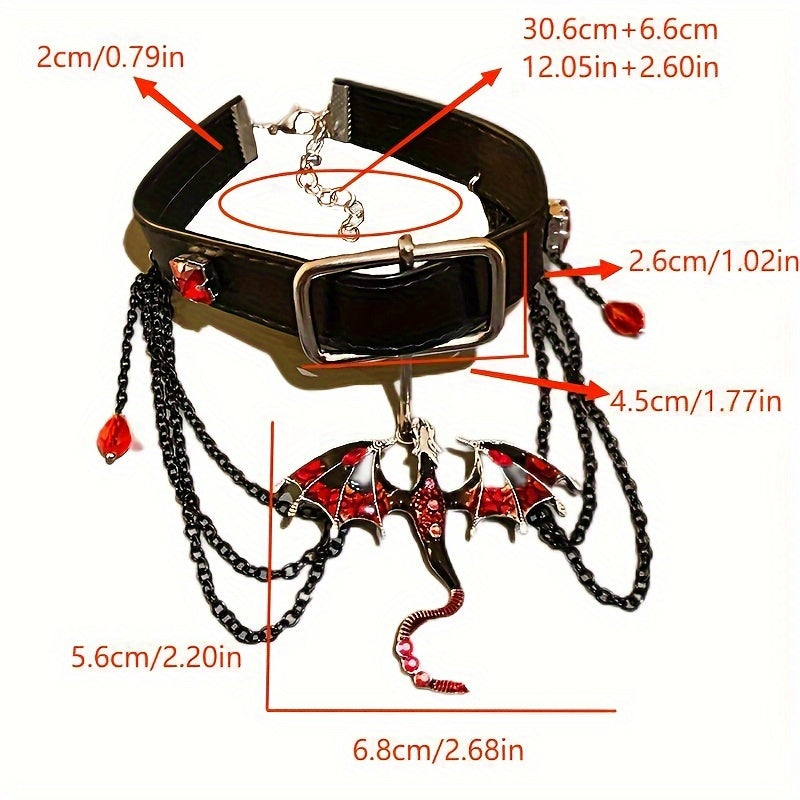 Punk Style Dragon Zodiac Tassel Necklace