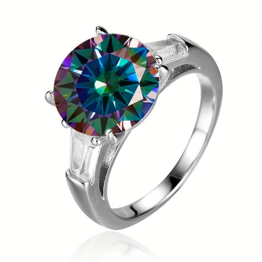 Multi-Color Moissanite Ring