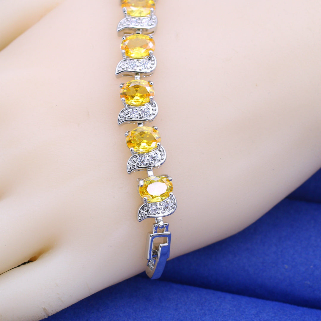 Elegant Yellow Zirconia Tennis Bracelet