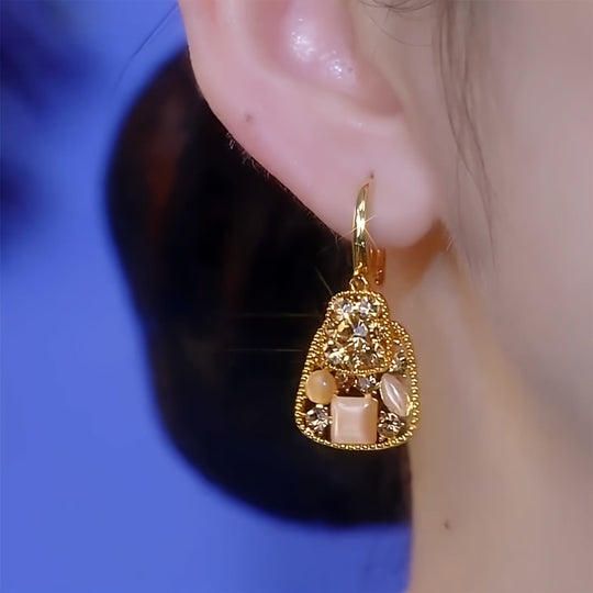 Geometric Hexagon Bag Earrings