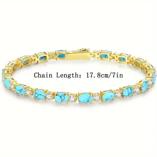 Natural Turquoise Stone Bracelet