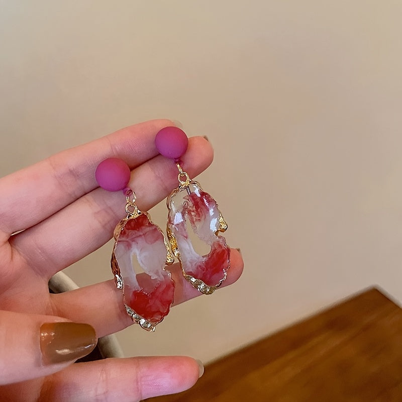 Vintage Irregular Resin Earrings
