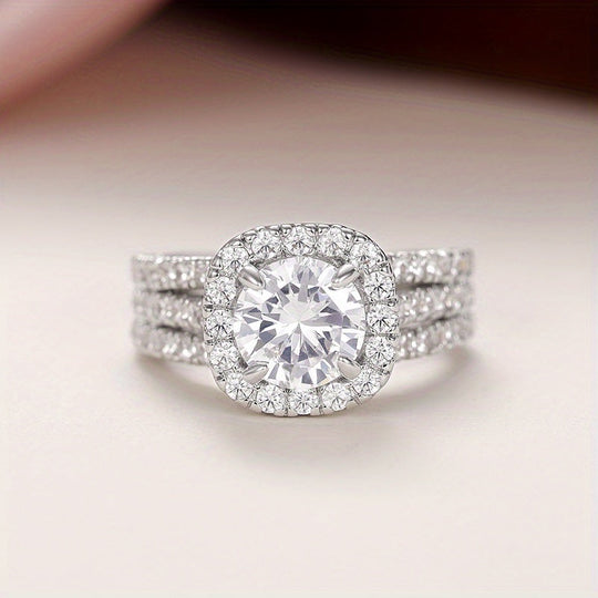 3 Row Zirconia Ring