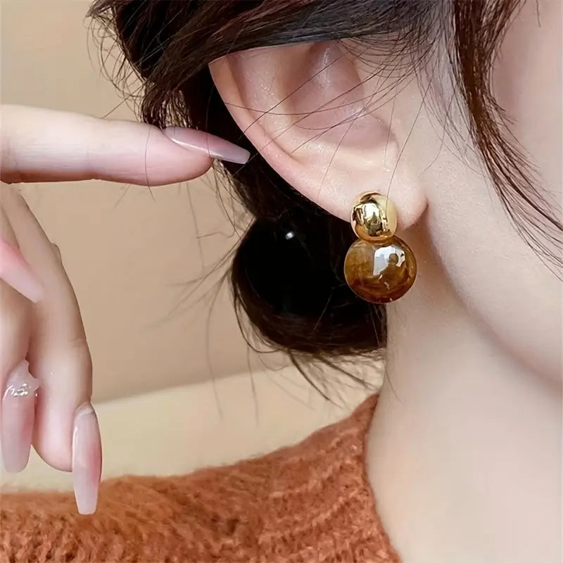 Aurélie Amber Drop Earrings