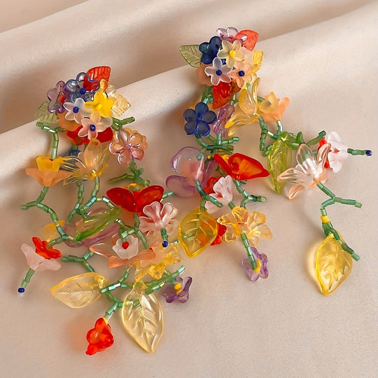 Floral Vine Drop Earrings