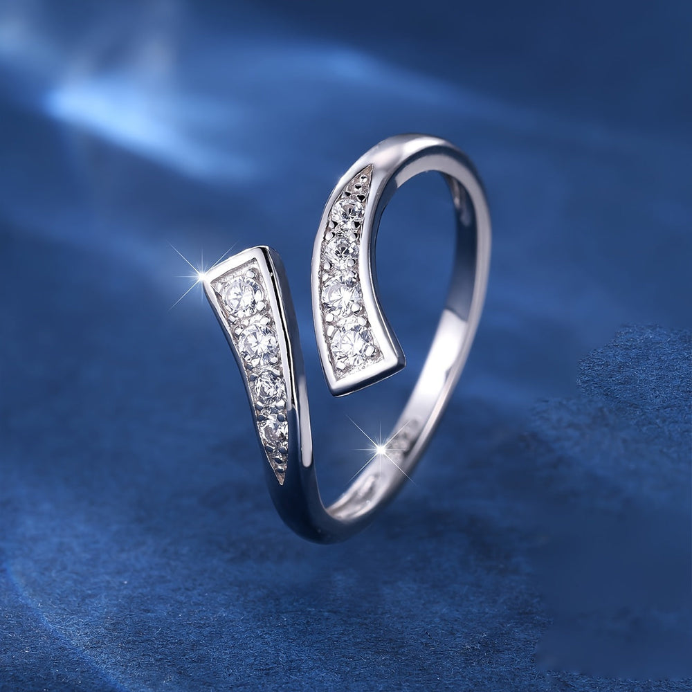 White Zirconia S925 Sterling Silver Ring