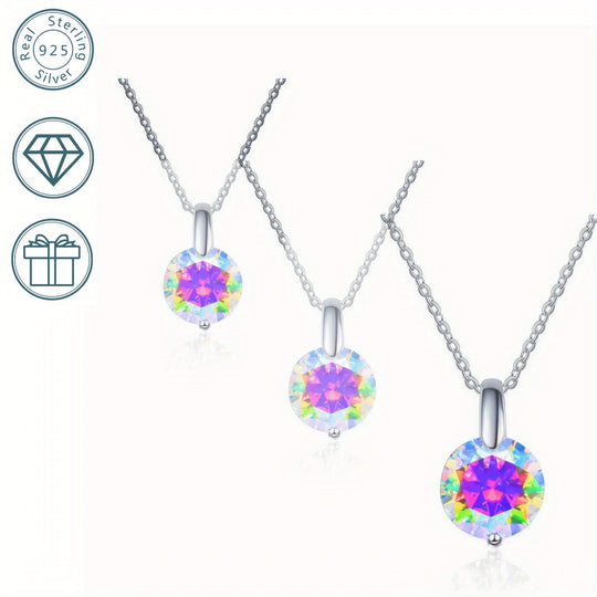 Elegant Multi-Color Moissanite Necklace