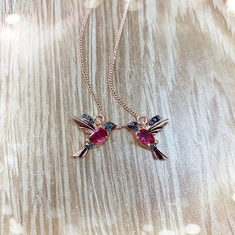 Elegant Birdie Ear Line Dangle Earrings