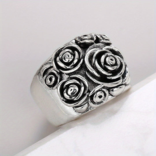 Retro Vintage Rose Flower Ring