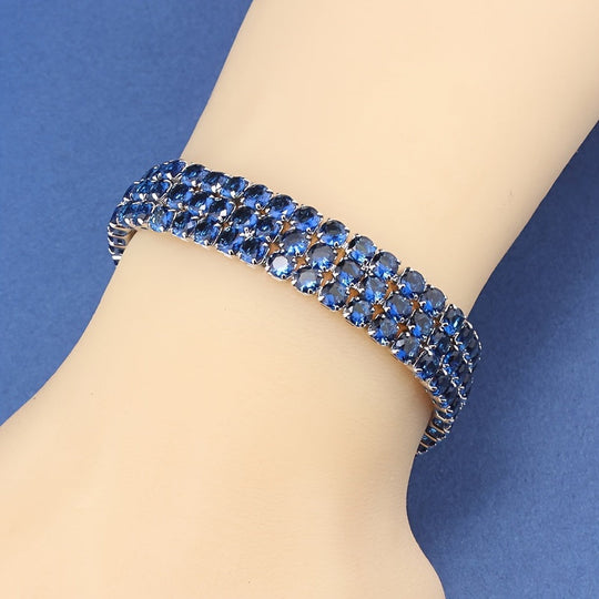 Women'S Sporty Tennis Bracelet with Synthetic zirconia Stones