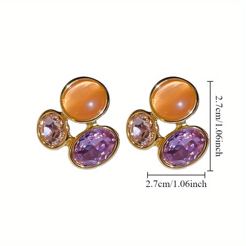 Vintage Style Oval Hollow Earrings