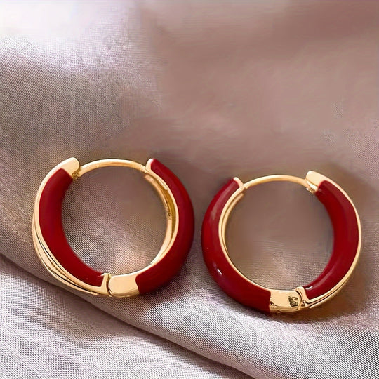 Vintage Elegant Circle Hoop Earrings