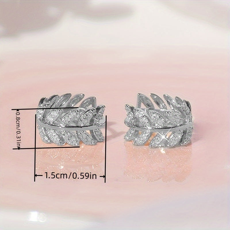 Exquisite Leaf Hoop Earrings