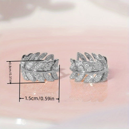 Exquisite Leaf Hoop Earrings
