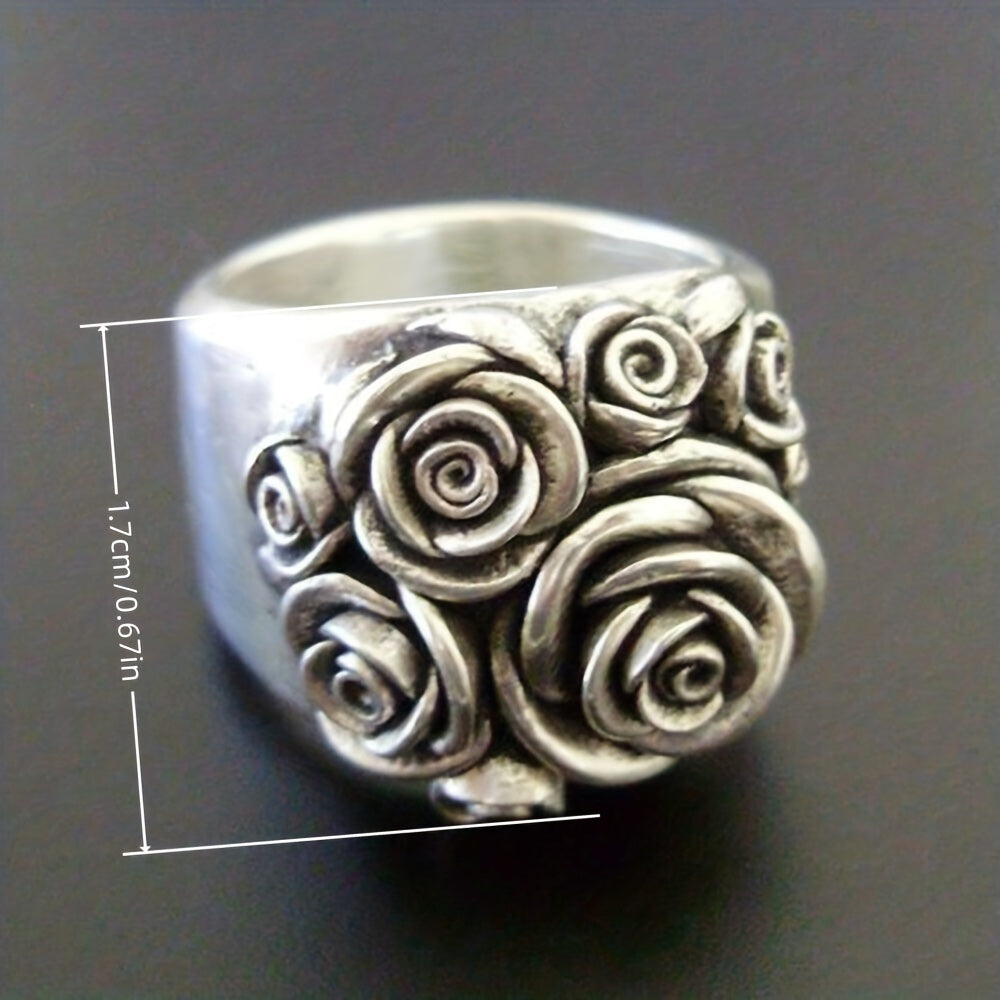 Retro Vintage Rose Flower Ring