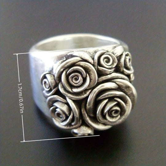 Retro Vintage Rose Flower Ring