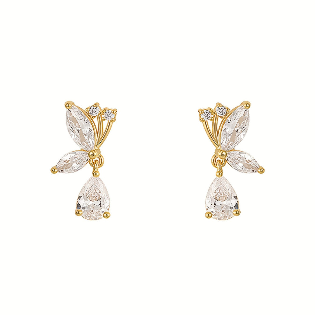 French-Inspired Butterfly Dangle Earrings