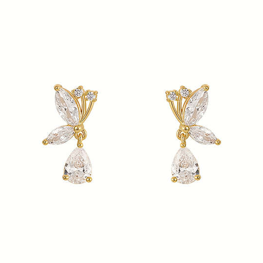 French-Inspired Butterfly Dangle Earrings