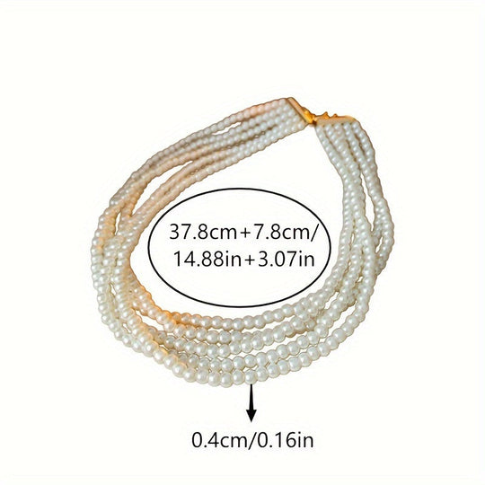 French Style Pearl Choker Necklace