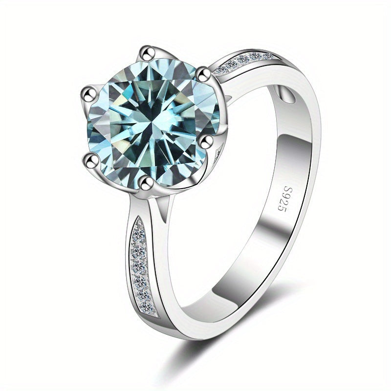 Moissanite Sterling Ring