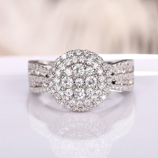 Luxurious Micro Pave Zirconia Ring