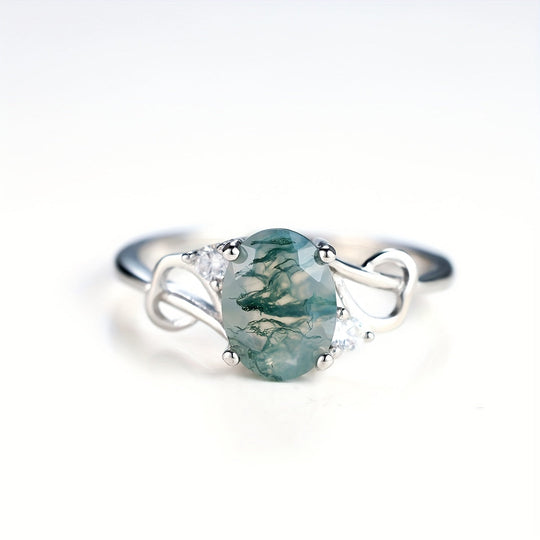 Moss Agate Ring