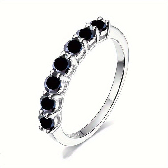 Inlaid Moissanite Promise Ring