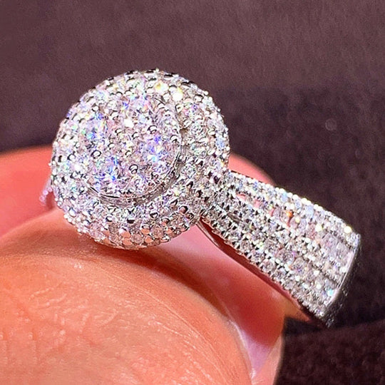 Luxurious Micro Pave Zirconia Ring