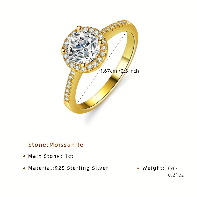 Moissanite Classic Halo Ring