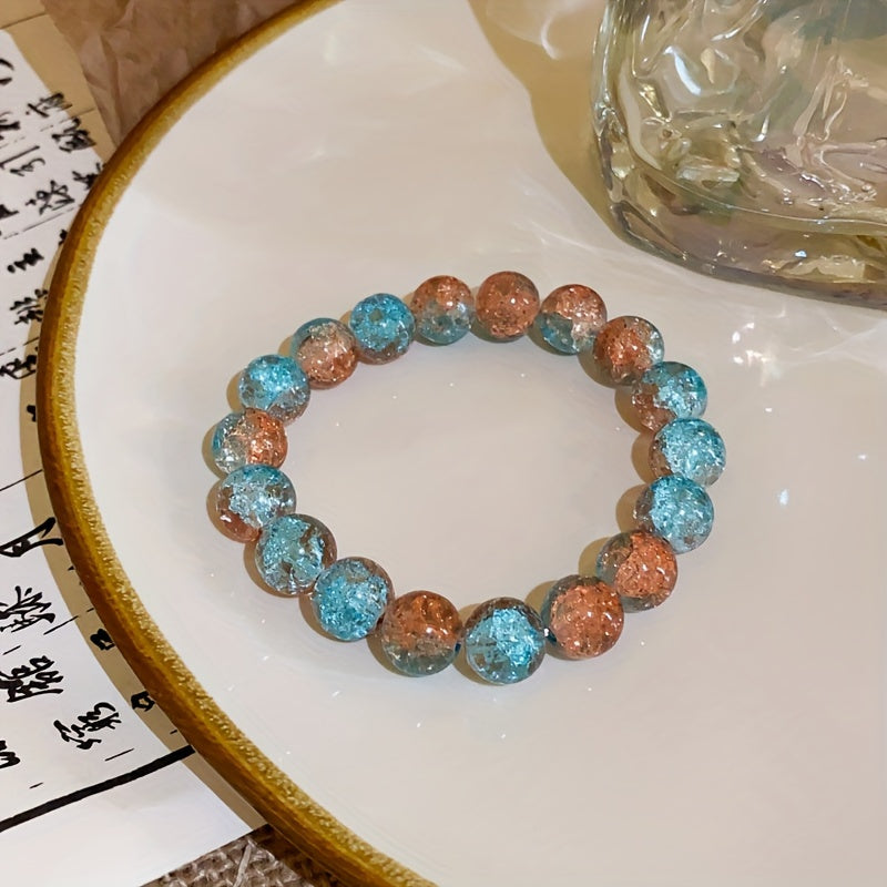 Spring And Summer Glass Beaded Bracelet