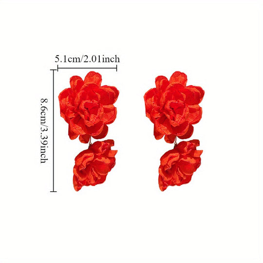 Flower Pendant Earrings