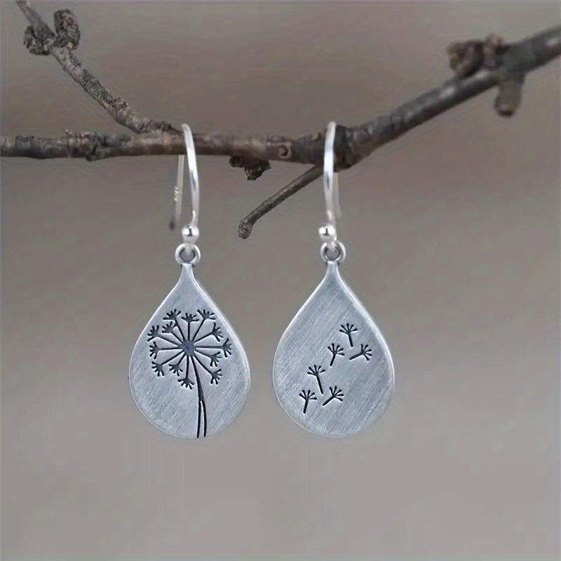 Simple Retro Dandelion Drop Earrings